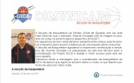 Vicente Gonzalez não irá integrar os quadros do clube na época 2016/2017